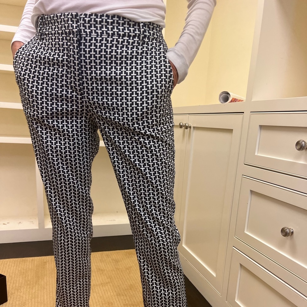 Tory Burch blue and white pants- comfy and chic!